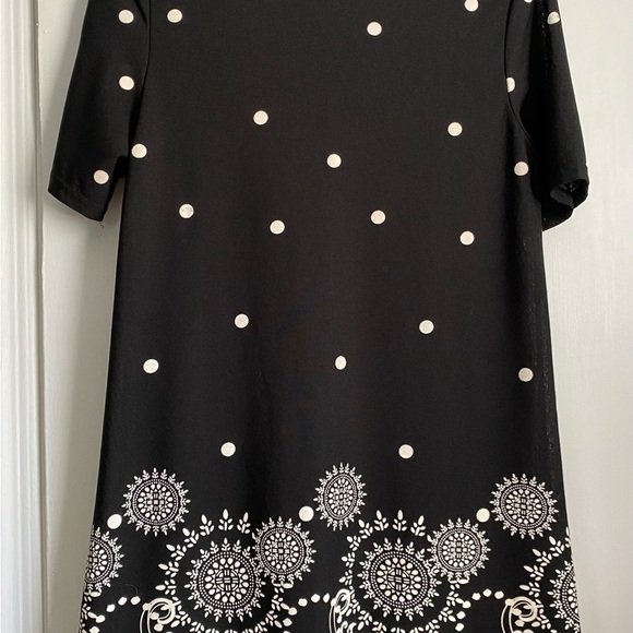 Casual MIDI Dot Print Loose Tunic Tank Dress, Size: Large - Picture 4 of 11